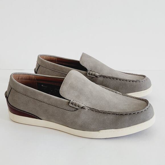 Madden Ortholite Gray Faux Leather Slip On Casual Loafers Men's Size 9.5 - Picture 5 of 6